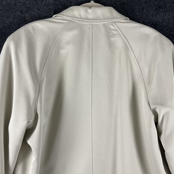 Vintage Lands End Jacket Womens 16 Beige Made In USA Minimal Classic Preppy - Picture 11 of 14